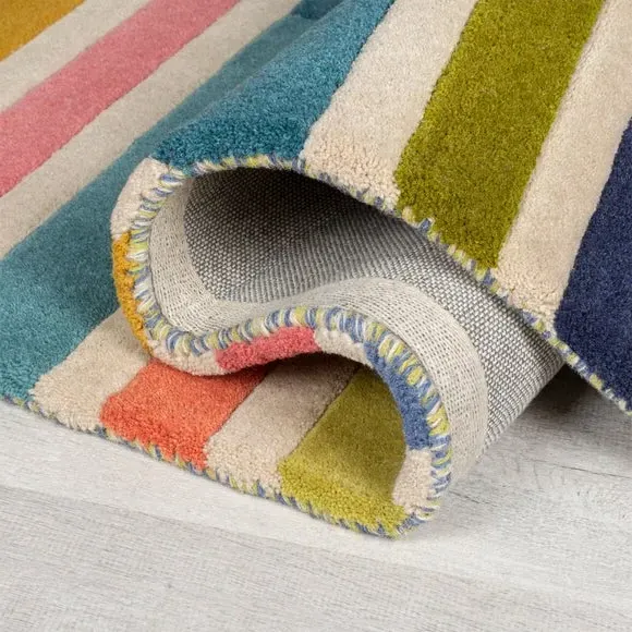 Piano Stripe Wool Runner - Pink, Wool