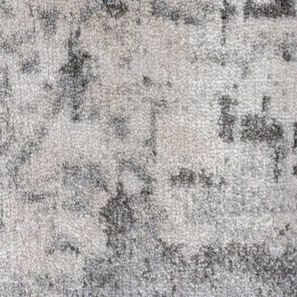 Runner Rug Abstract Design - Grey, Polypropylene