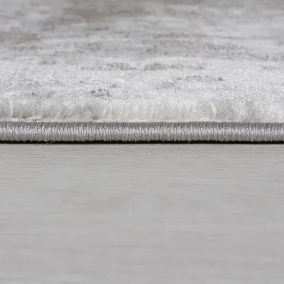 Runner Rug Abstract Design - Grey, Polypropylene