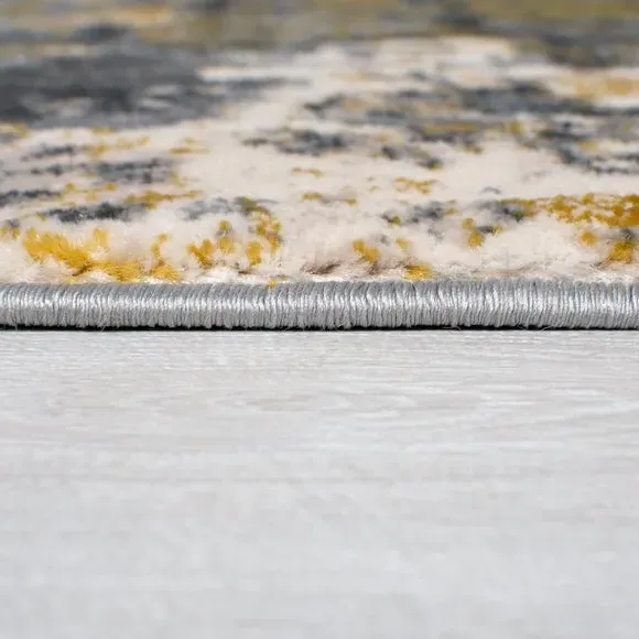 Runner Rug Abstract Design - Ochre, Polypropylene