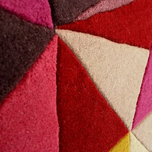 Runner Rug Hand-Carved - Multicolor, Wool