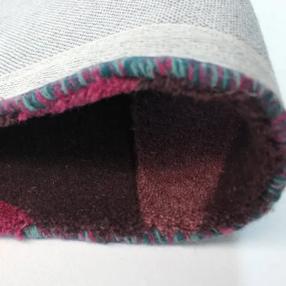 Runner Rug Hand-Carved - Multicolor, Wool