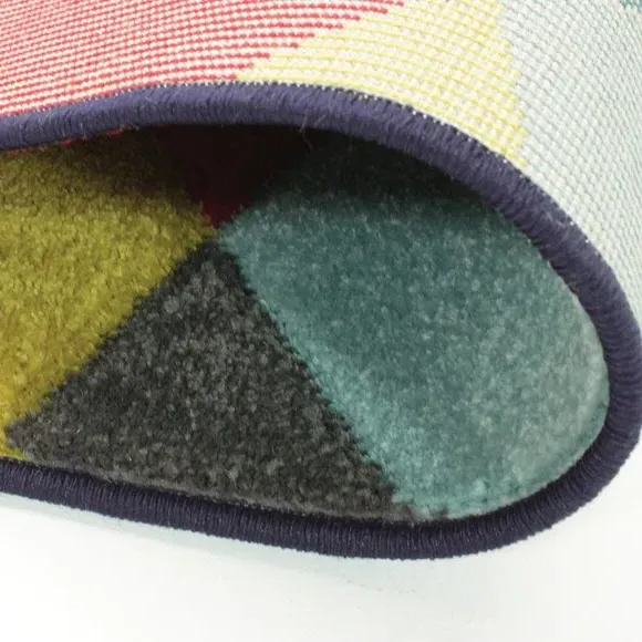 Runner Rug Hand-Carved - Multicoloured, Polypropylene