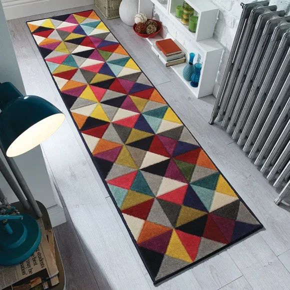 Runner Rug Hand-Carved - Multicoloured, Polypropylene image