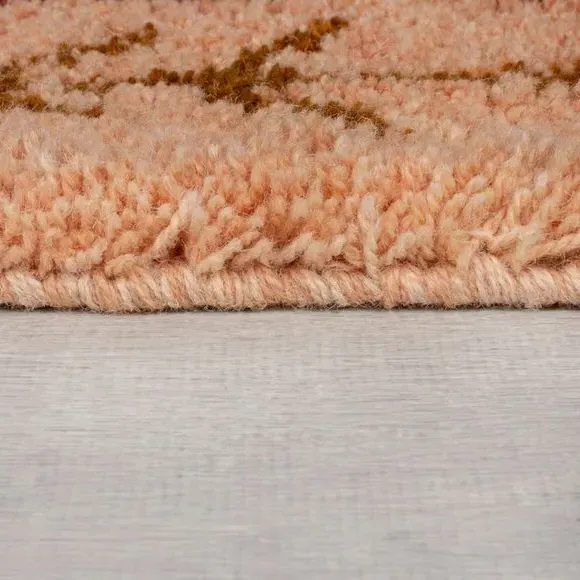 Shaggy Berber Rug - Pink, Wool