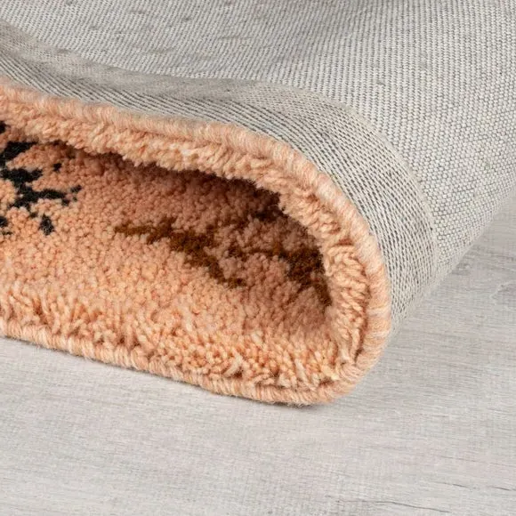 Shaggy Berber Rug - Pink, Wool