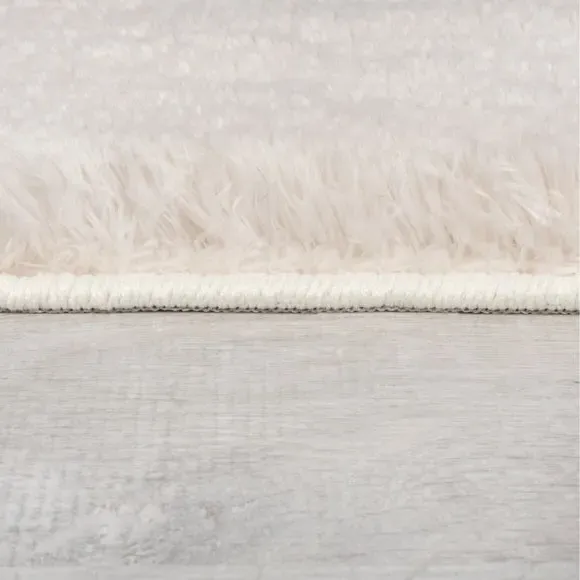 Shaggy Faux Fur Rug Machine Washable - Ivory