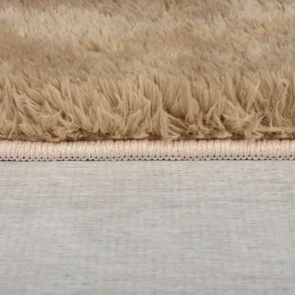 Shaggy Faux Fur Rug Machine Washable - Natural