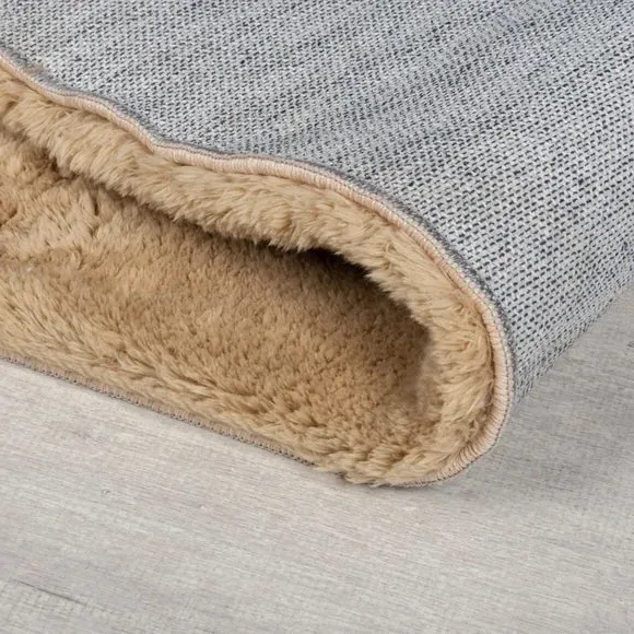 Shaggy Faux Fur Rug Machine Washable - Natural