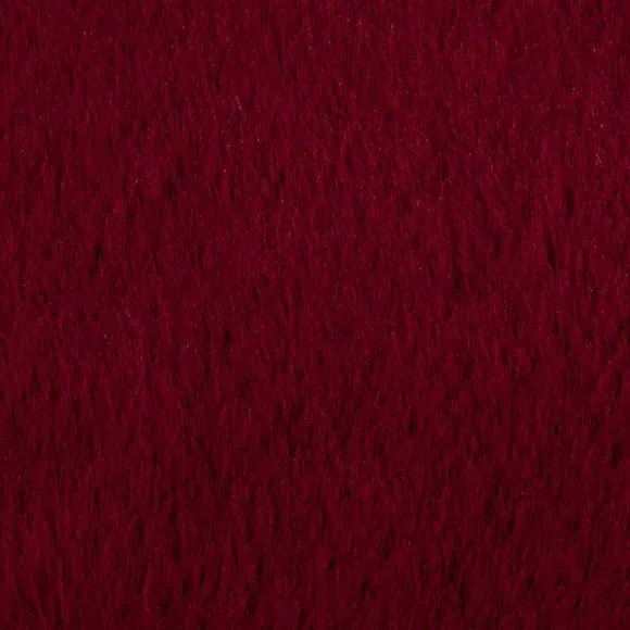 Shaggy Faux Fur Rug - Red, Polyester