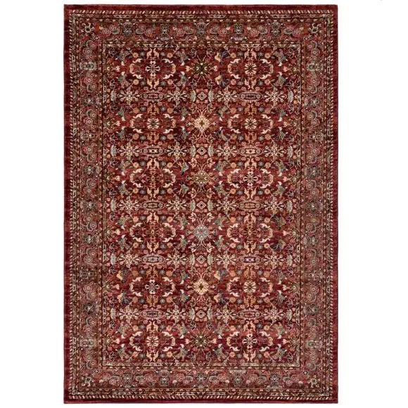 Vintage Patterned Rug - Red, Polypropylene