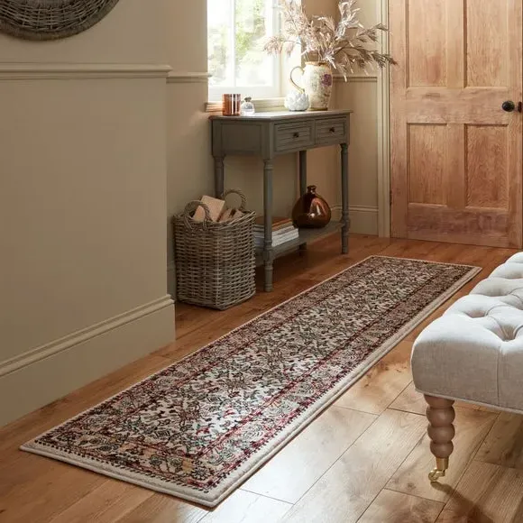 Vintage Patterned Runner - Natural, Polypropylene