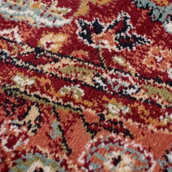 Vintage Patterned Runner - Red, Polypropylene