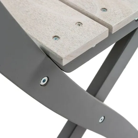2-Seater Folding Bistro Set - Grey, Eucalyptus