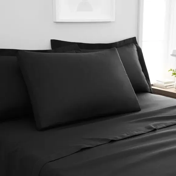 Box Pillowcase - Black, Polyester