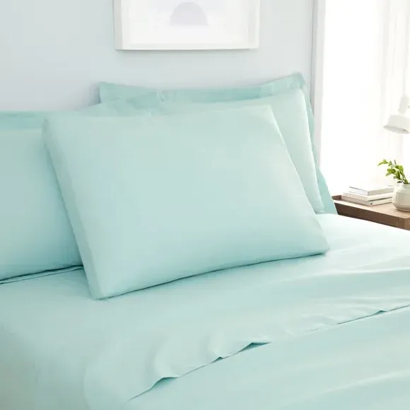 Box Pillowcase - Duck Egg, Polyester