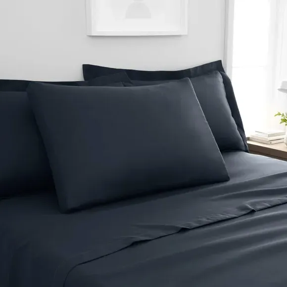 Box Pillowcase - Navy, Polyester