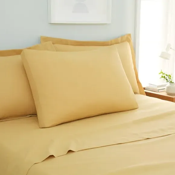 Box Pillowcase - Ochre, Polyester