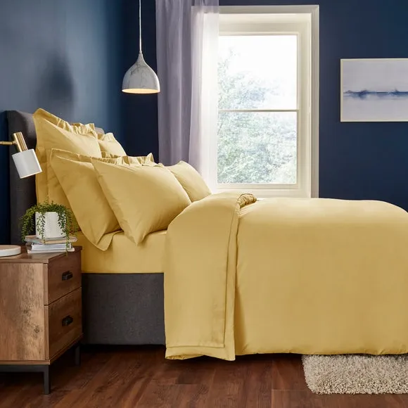 Duvet Cover Set with Pillowcase - Ochre, Polyester