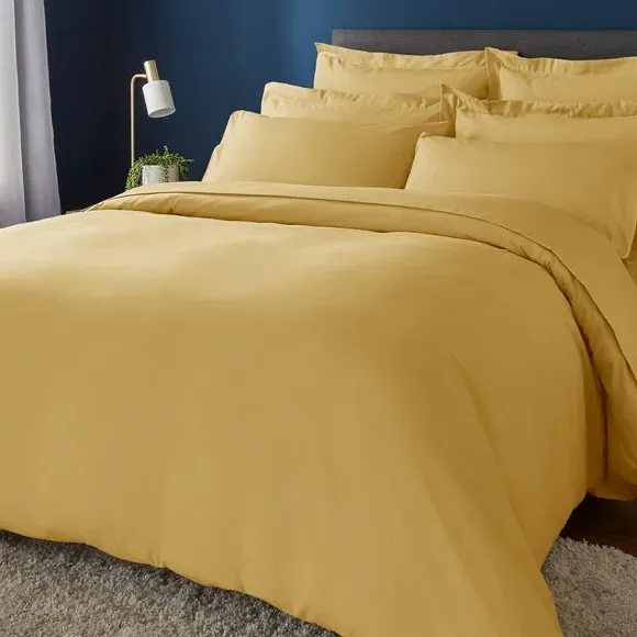 Duvet Cover Set with Pillowcase - Ochre, Polyester