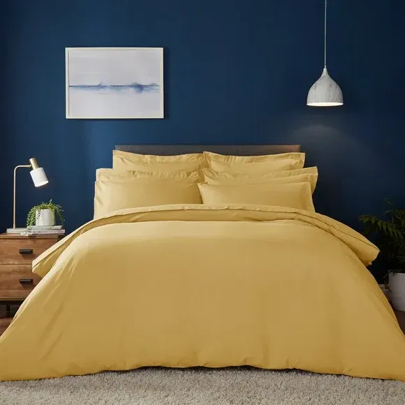 Duvet Cover Set with Pillowcase - Ochre, Polyester