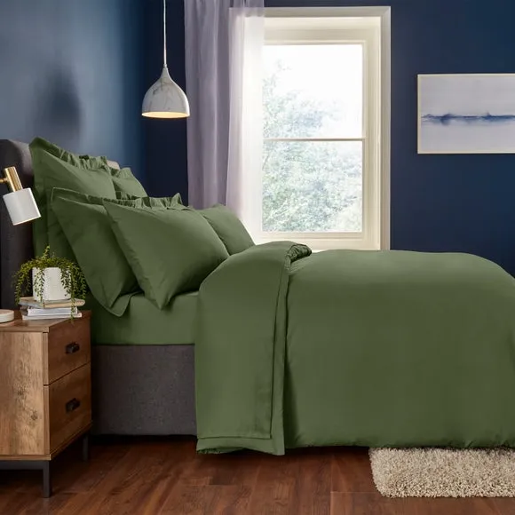 Duvet Cover Set with Pillowcase - Olive, Polyester