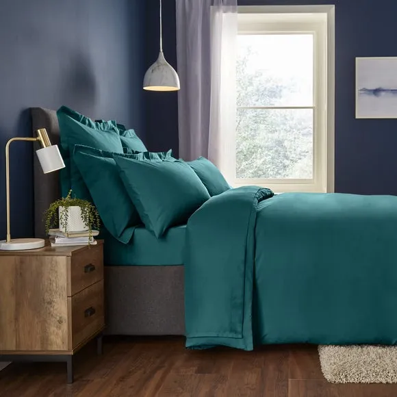 Duvet Cover Set with Pillowcase - Teal, Polyester