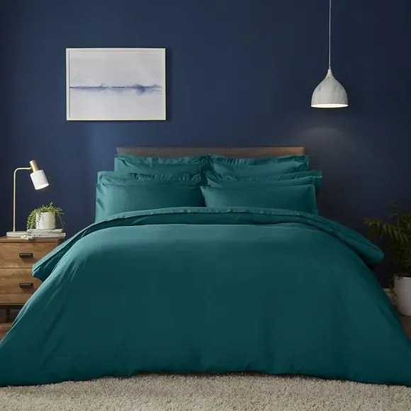 Duvet Cover Set with Pillowcase - Teal, Polyester