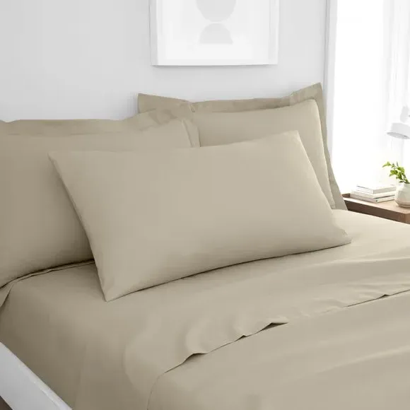 King Size Pillowcase Pair - Coffee, Polyester