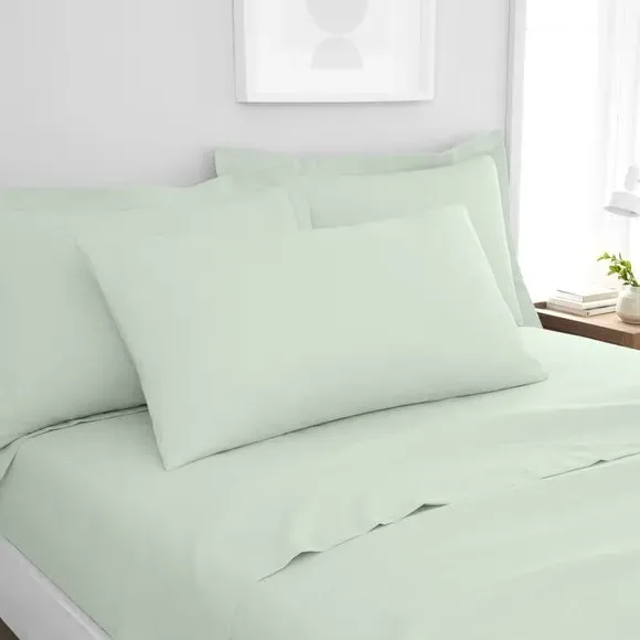 King Size Pillowcase Pair - Eucalyptus, Polyester