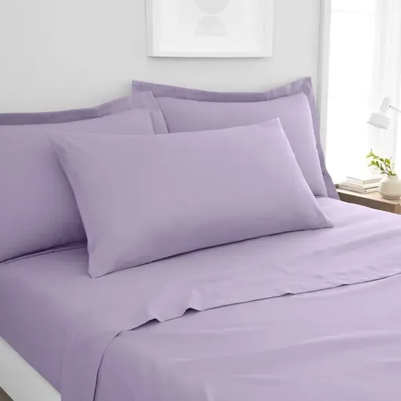 King Size Pillowcase Pair - Mauve, Polyester