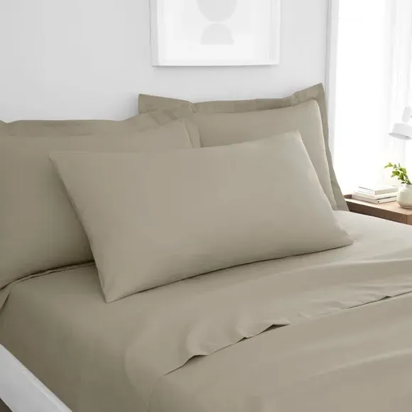 King Size Pillowcase Pair - Mushroom, Polyester