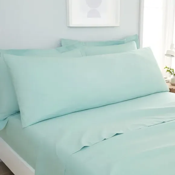 Large Body Pillowcase - Duck Egg, Polyester