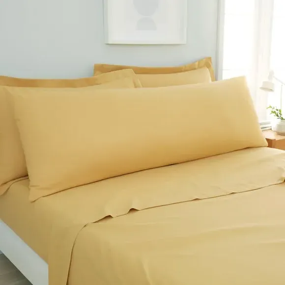 Large Body Pillowcase - Ochre, Polyester