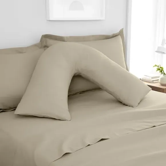 V-Shape Pillowcase - Coffee, Polyester