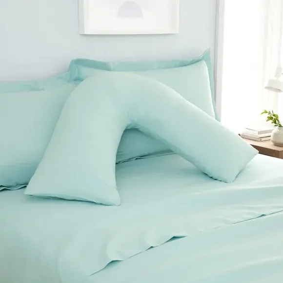V-Shape Pillowcase - Duck Egg, Polyester
