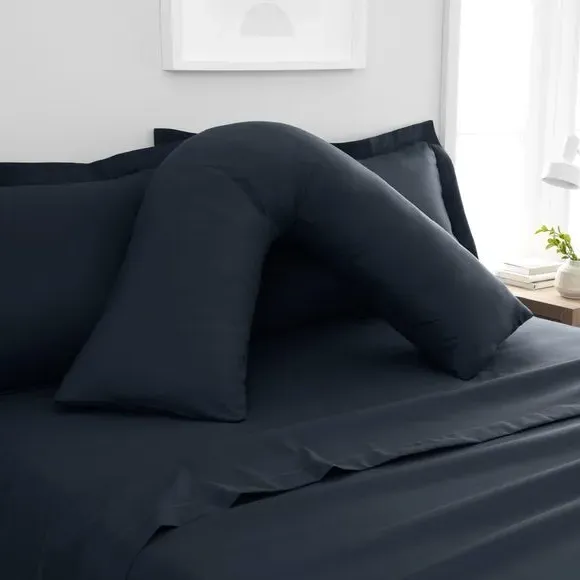 V-Shape Pillowcase - Navy, Polyester