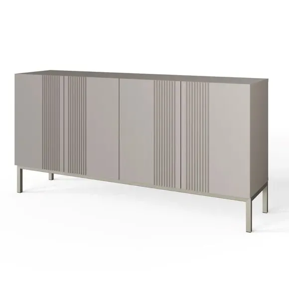 4-Door Smart Sideboard with Lighting - Grey