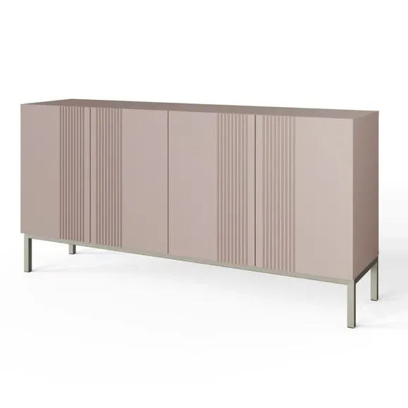 4-Door Smart Sideboard with Lighting - Mulberry