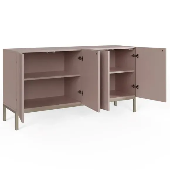 4-Door Smart Sideboard with Lighting - Mulberry