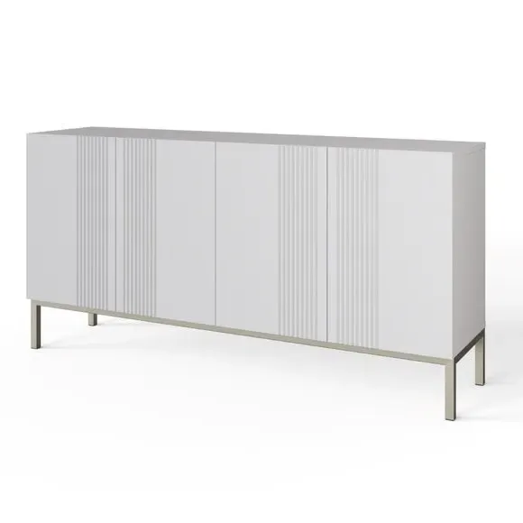 4-Door Smart Sideboard with Lighting - White