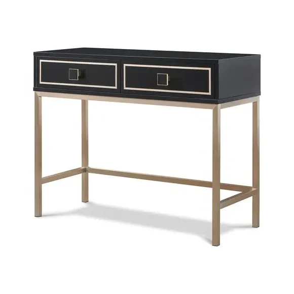 Console Table with LED Lighting - Black
