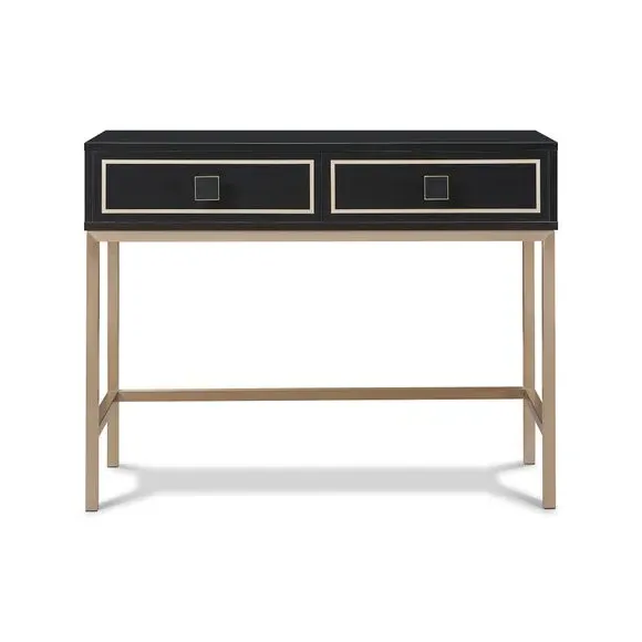 Console Table with LED Lighting - Black