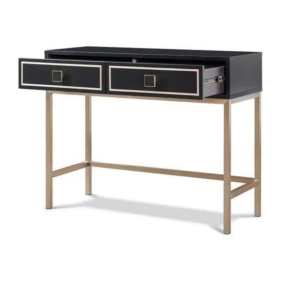 Console Table with LED Lighting - Black
