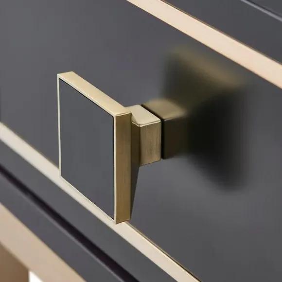 Console Table with LED Lighting - Black