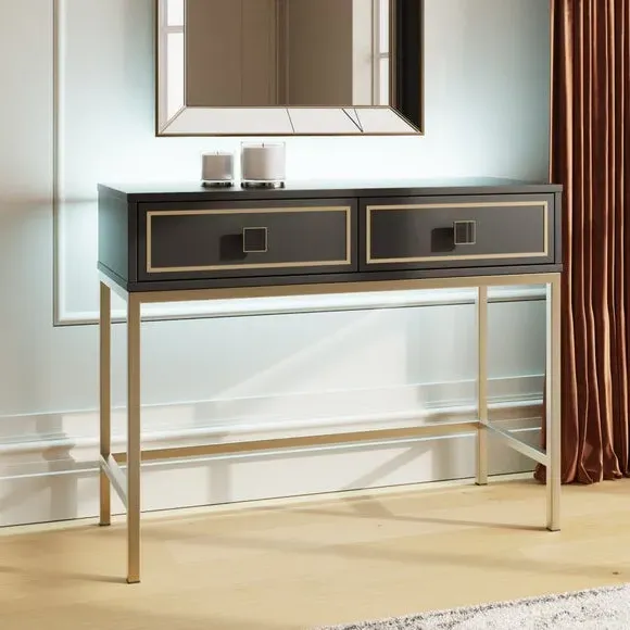 Console Table with LED Lighting - Black image