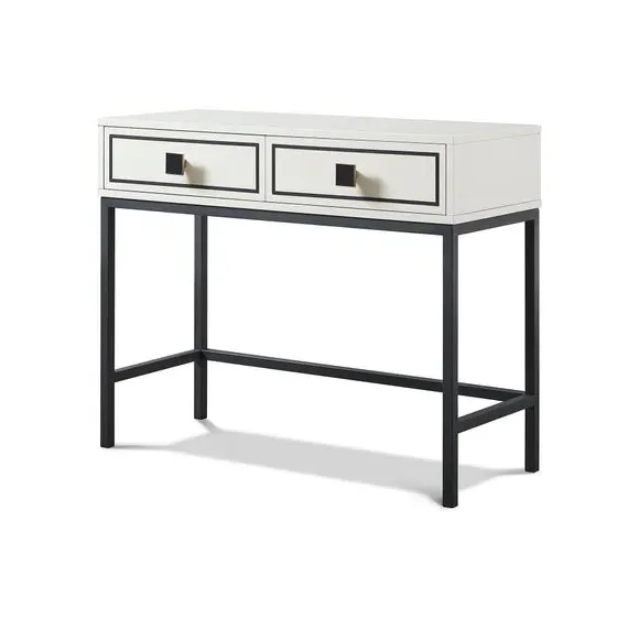 Console Table with LED Lighting - White