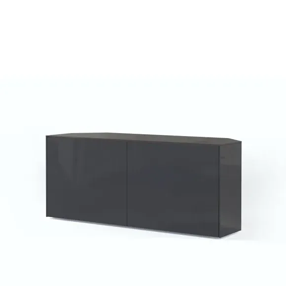 Corner TV Unit with LED Lighting - Grey