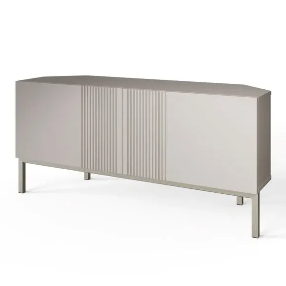 Corner TV Unit with Smart Features - Grey