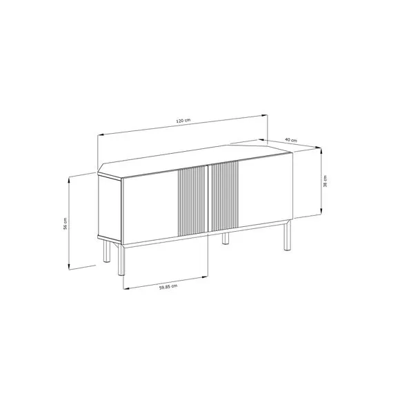 Corner TV Unit with Smart Features - Grey